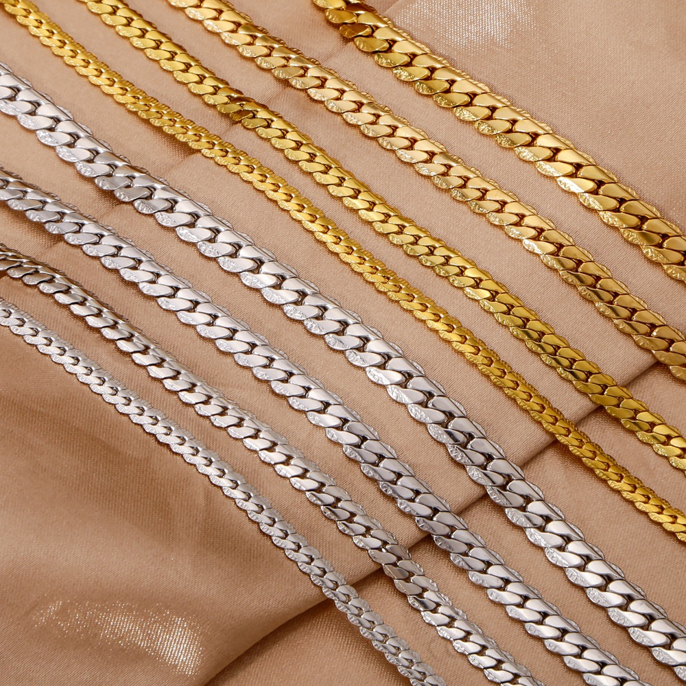 Casual, Daily Occasion Real Gold Plated Geometric 316 Stainless Steel Vintage Style Classic Style Waterproof Non Tarnish 316 Stainless Steel Chain Bracelet