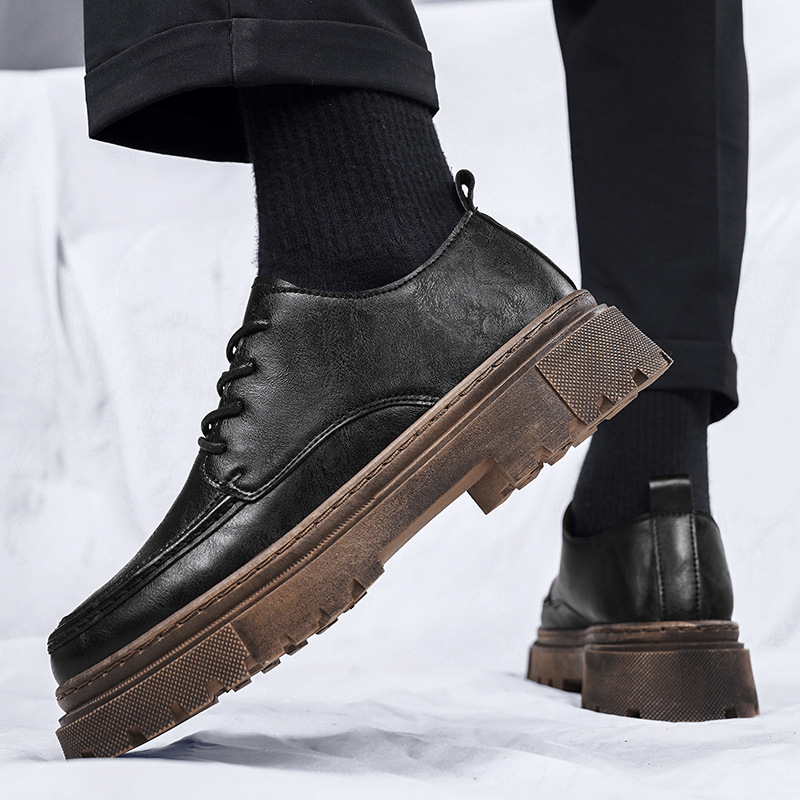 Zapatos casuales para hombres 2024 otoño nuevos zapatos de cuero de negocios transpirables para hombres tendencia universal zapatos de moda para hombres zapatos de estilo estilo estilo de peinado