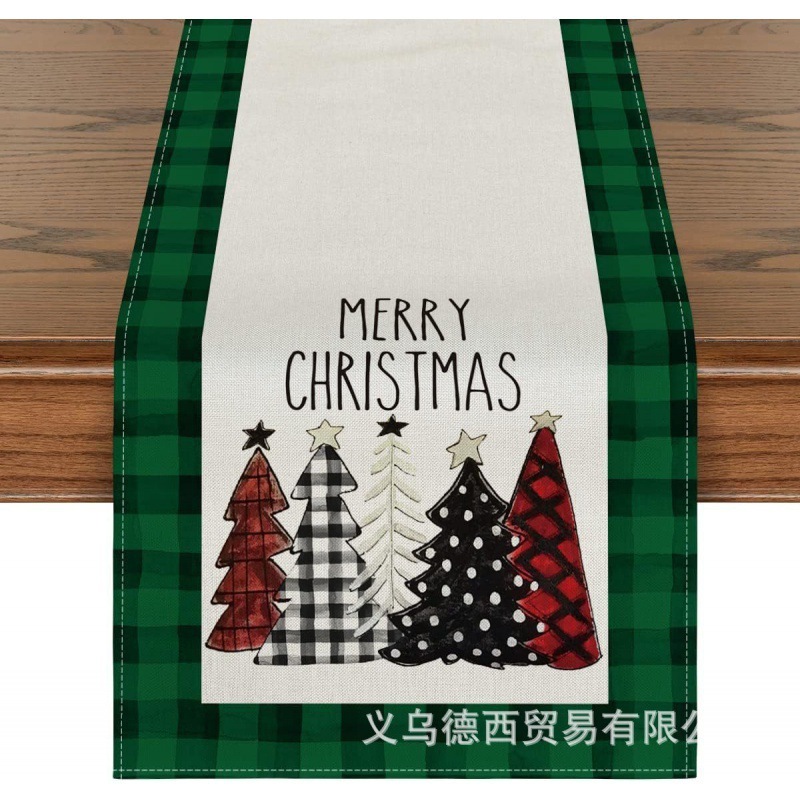 メーカーの現物はクリスマスのテーブルの旗の布の室内装飾の亜麻のテーブルの旗のアメリカ式のレストランのテーブルのテーブルクロスのテーブルのタオルを供給します。|undefined