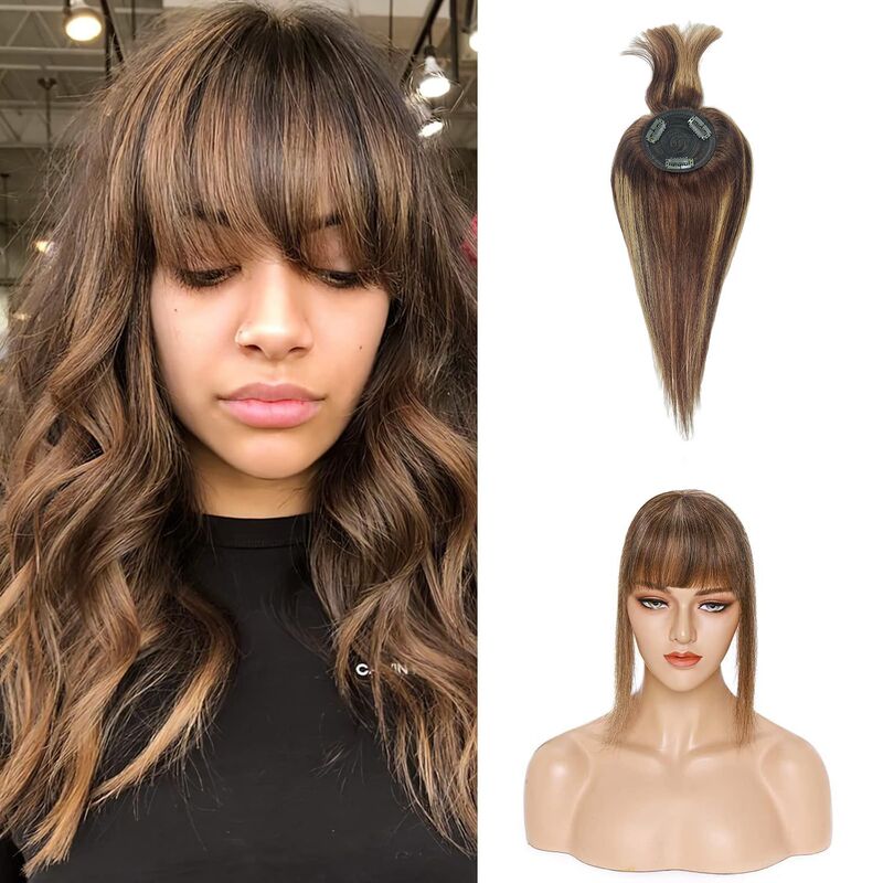 European and American Wigs Real Hair Ladies 4P27 Hair Topper Round Head Wig Piece Export Cross-Border Wholesale European and American Wigs Real Hair Ladies 4P27 Hair Topper Round Head Wig Piece Export Cross-Border Wholesale
