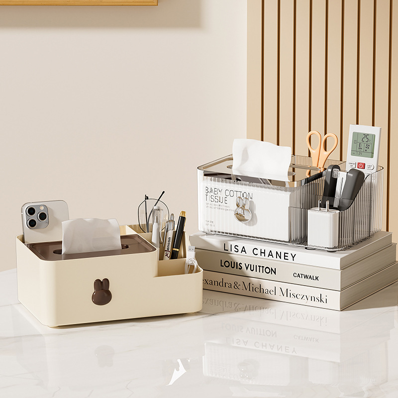 Caja de toallas de papel caja de almacenamiento de mesa de salón creativa caja de almacenamiento de mesa de lujo luz multifunción de almacenamiento de control remoto caja de extracción de papel