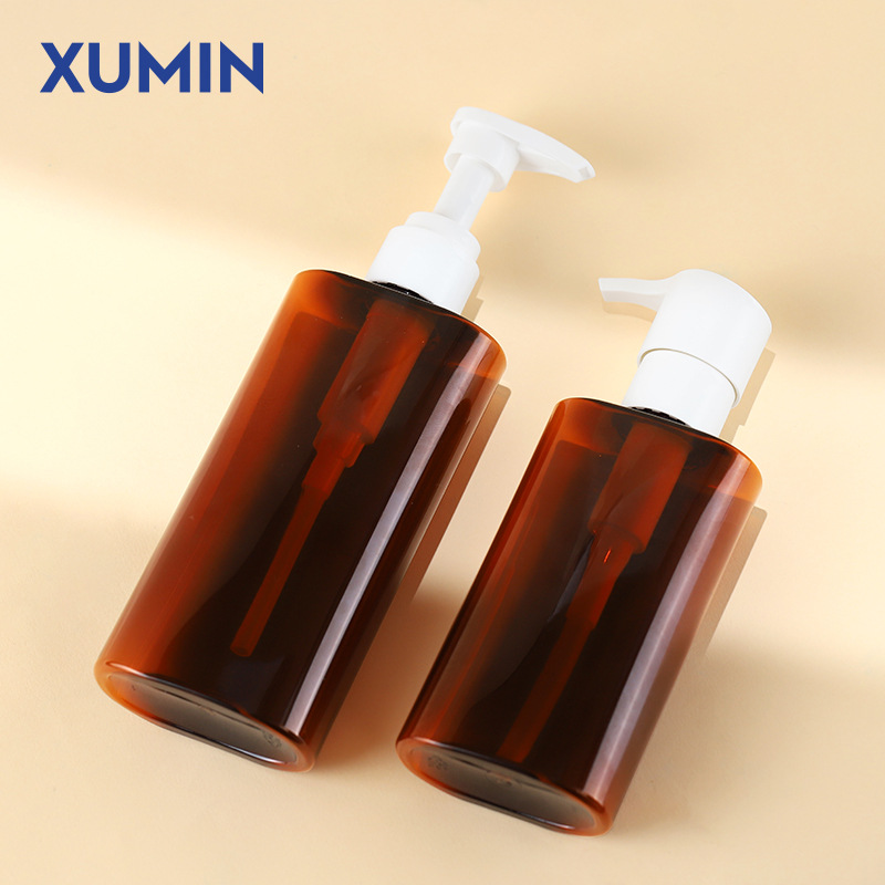 Xumin cosméticos 150ml botella de bomba hidráulica de esencia de té elíptica 200ml botella de emulsión en stock