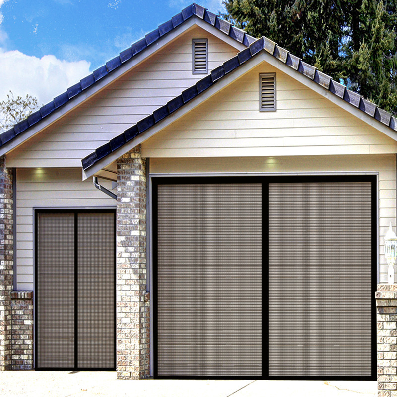 Garage Door Curtain Glass Fiber Amazon Magnetic Anti-mosquito and Dust-proof Door Curtain Double-opening Three-opening Punch-free Velcro