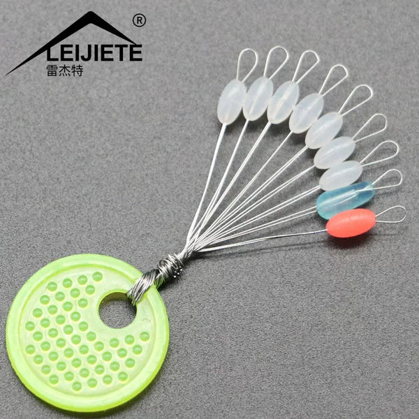 Transparent Silicone Space Bean Bulk 7+2 Olive Positioning Bean Competitive Anti-entanglement Bean Fishing Gear Accessories Large Quantity