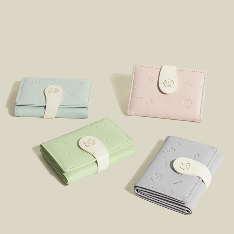 High-Looking Multi-Layered Fashionable Cartoon Cute Cat Wallet 2024 New Style Small and Fresh 70% off Multi-Card Slot Card Holder