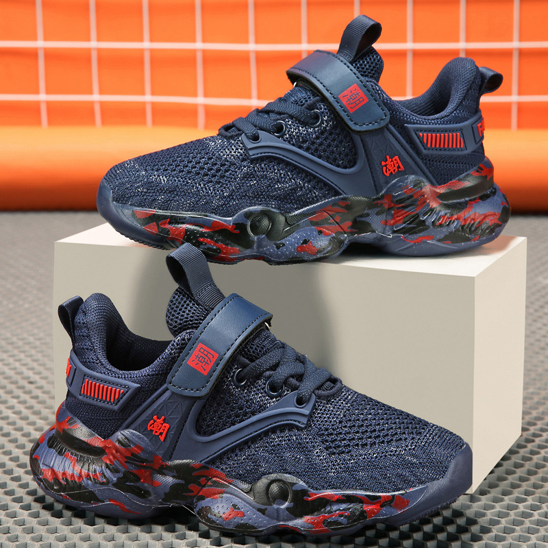 Zapatos para niños zapatilla de deporte para niños medianos y grandes zapatos de malla transpirable para niños zapatos de malla para niños zapatos de estudiantes de primaria primavera y otoño
