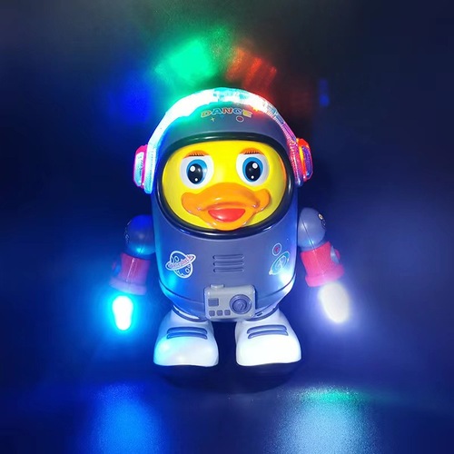 New Year's Eve Dancing Space Duck Children's Electric Dancing Panda Robot Light Music Toy Street Stall Wholesale