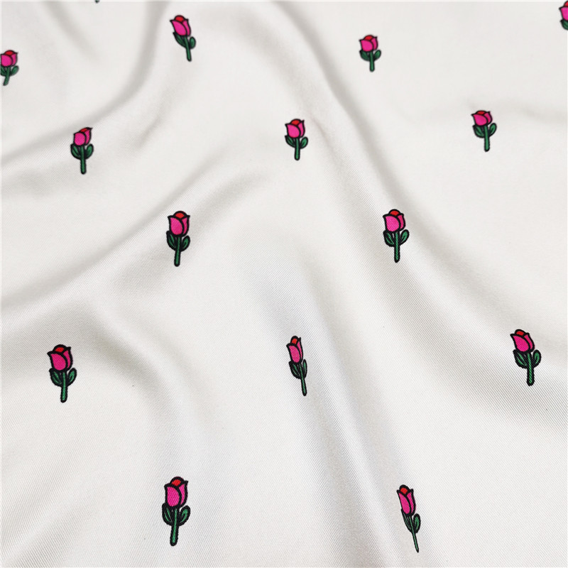 New Style 90cm Twill Silk Striped Flower Print Fashion Scarf Shawl display picture 3