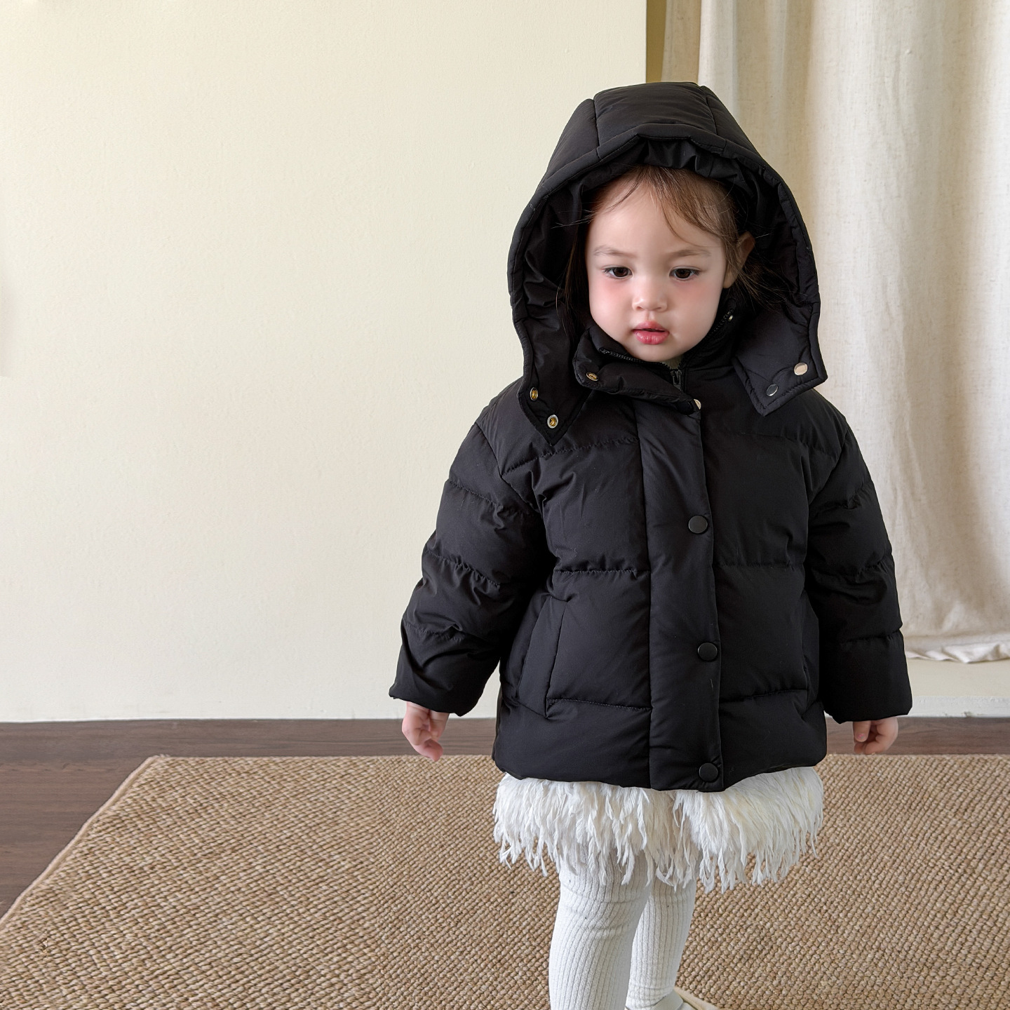 Ropa infantil de niñas plumón ropa de invierno nueva engrosada 90 ternera calentamiento abrigo infantil ropa de bebé