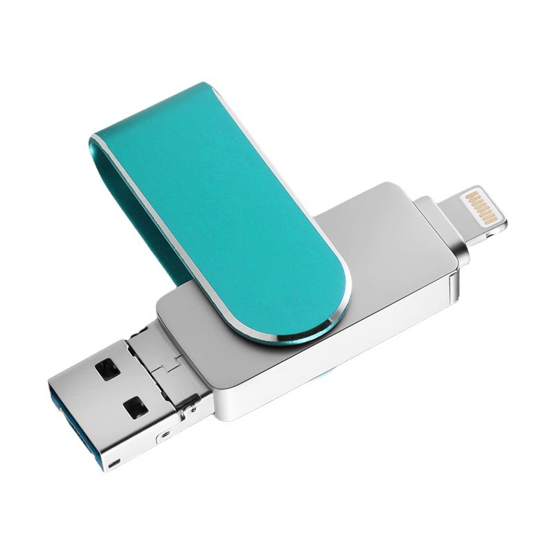 Apple, совместимый USB флеш-драйв для мобильного устройства, высокоскоростной ноутбук, три в одном, 128G, 256G, Android