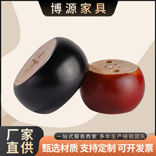 工厂批发现代简约实木桌腿圆饼脚沙发脚椅子桌子柜腿家具脚象棋脚