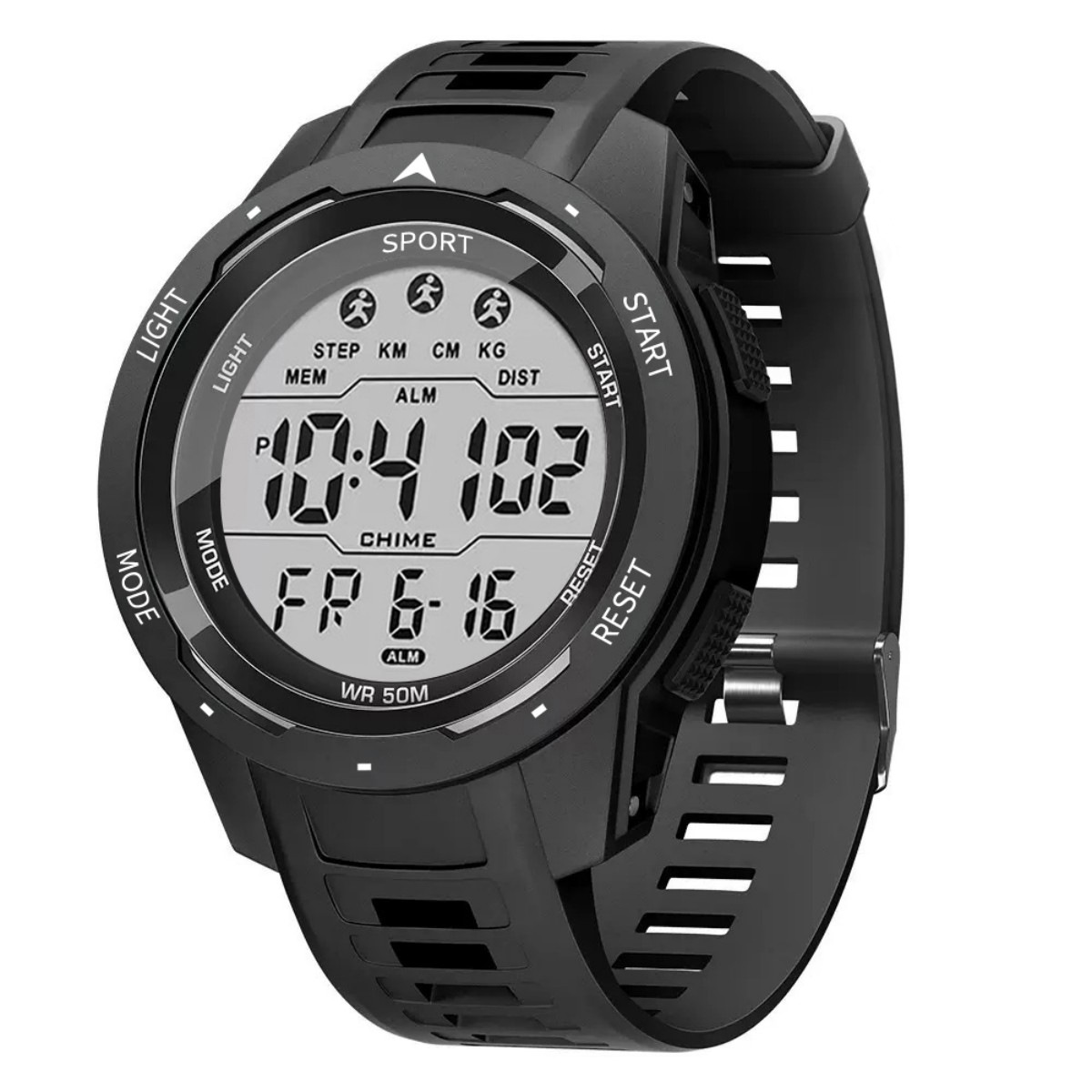 Reloj electrónico multifuncional negro