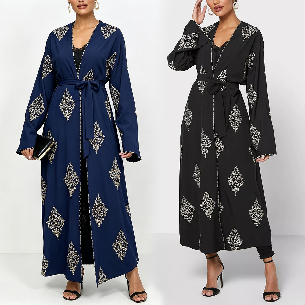 Aliexpress Ebay Amazon Cross-Border Fashion Embroidered Cardigan Robe 1799
