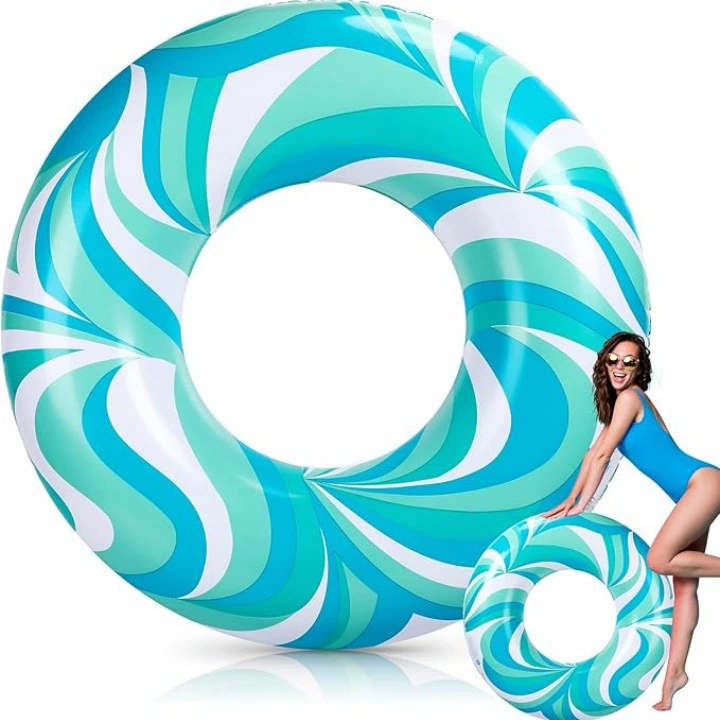 Надувной круг для плавания от производителя, утолщенный, с новой водной рябью, ПВХ, экологически чистый, оптом.
