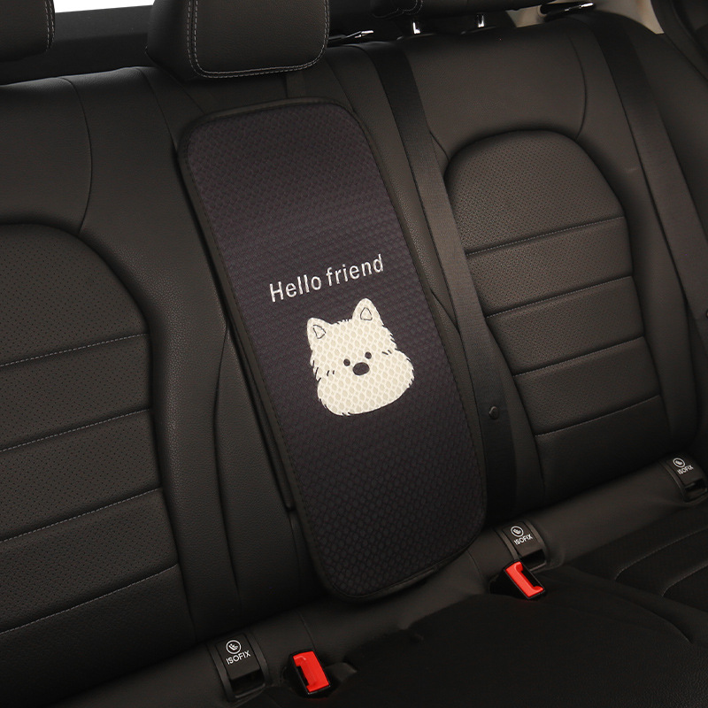 Car Rear Center Armrest Box Pad, Universal Cartoon Hello Kitty Backrest Pad, Polyester, Easy to Clean, Multiple Colors Available