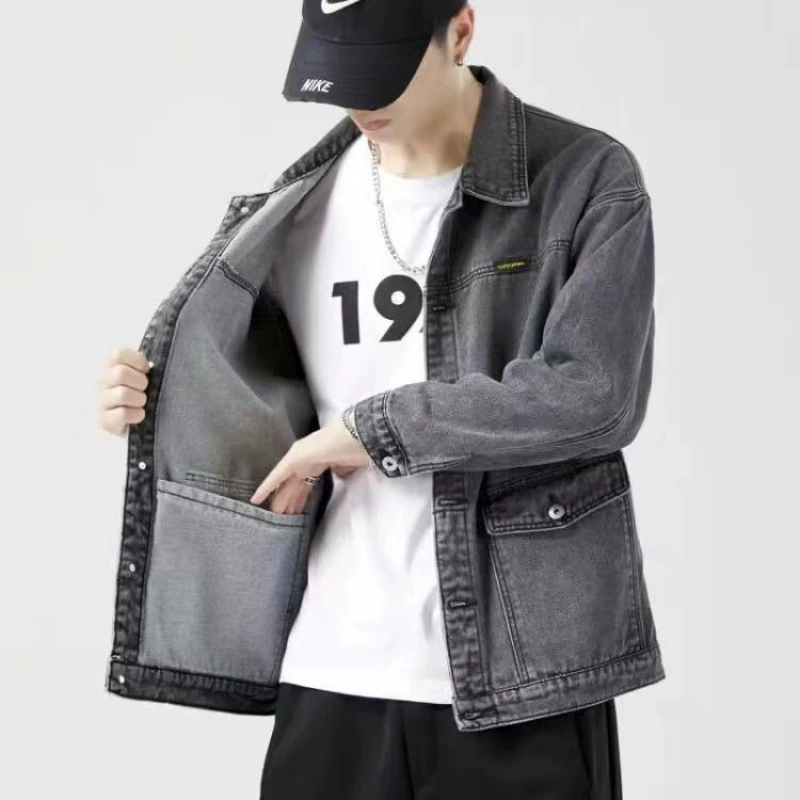 Осенняя джинсовая куртка oversize, плюс размер