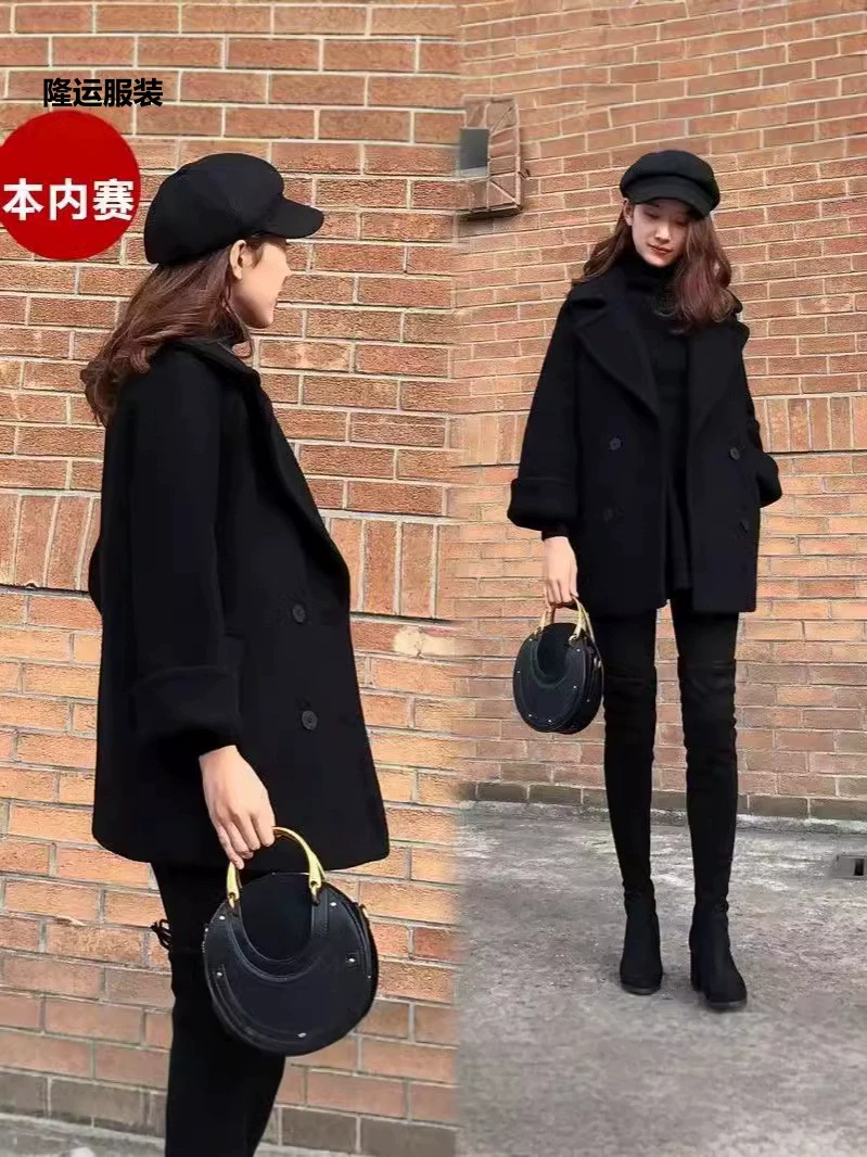 Демисезонное женское пальто‑пиджак из шерстяной смеси, стиль chanel, полупальто двубортное