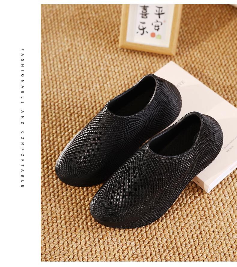 Women's Striped Clogs Closed-toe Non-slip Summer Slippers Outdoor_voghion.com