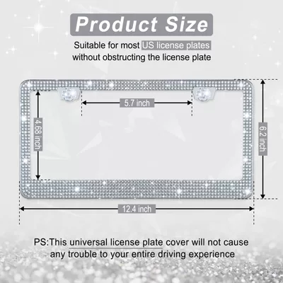 License plate holder/license plate holder | license plate frame, diamond-studded plastic license