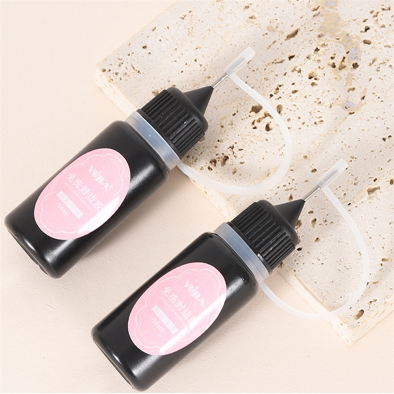 Manicura nuevo lavado-borde libre sellado pegamento suave grasa calafateo pegamento fuerte pegajoso diamante pegamento clavo tienda especial pegamento