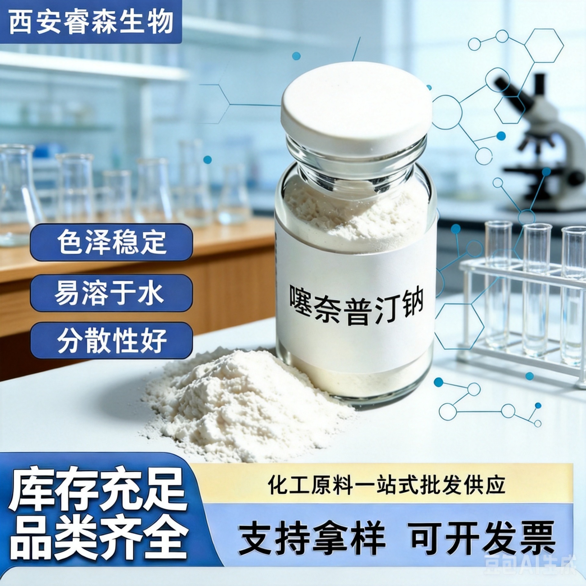 噻奈普汀钠盐99%噻奈普汀水合物 噻萘普汀钠 工厂现货10g科研出口