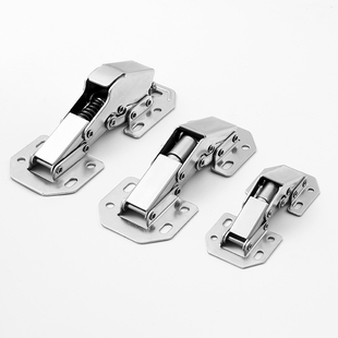 Hole-free cabinet door hinge universal hinge damping buffer folding wardrobe door hinge spring cabinet hardware accessories