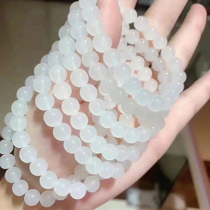 Goose Jingji Imitation Jade Love Dark White Jade Bracelet Casual Temperament Jade Sweet Bracelet Live Broadcast Welfare Bracelet