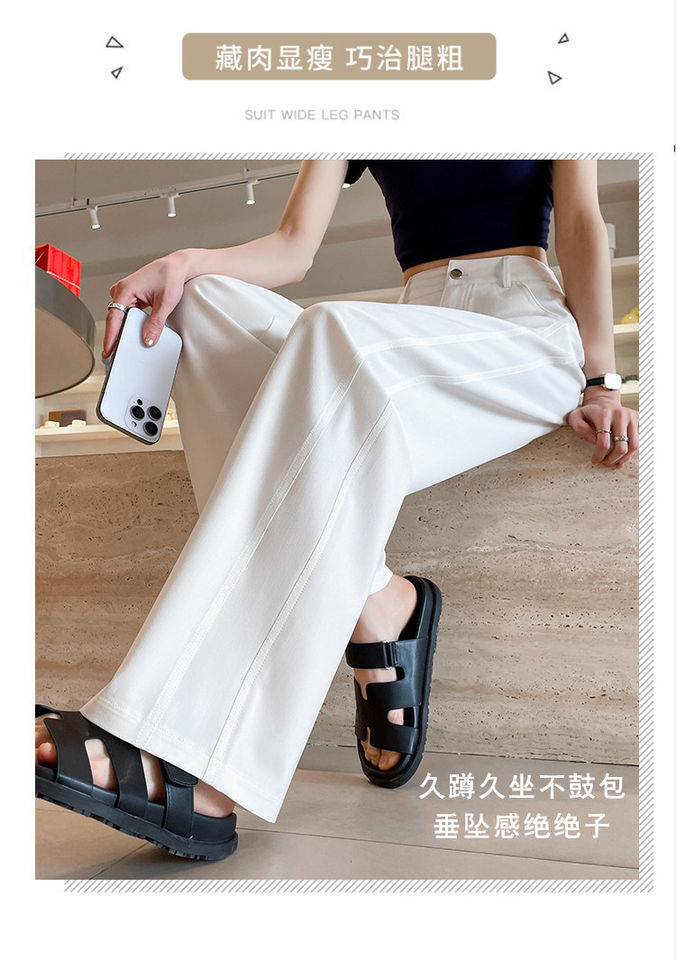 Quần ống rộng giả denim Lyocell Tencel cạp cao dáng mỏng, form suông rủ nhẹ — Denim đen thông thường, Người nhỏ nhắn màu trắng, Quần jean đen cho người nhỏ nhắn, Quần jean đen dáng dài chi tiết 6