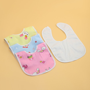 Velvet eating bib for baby, waterproof protection buckle 3
