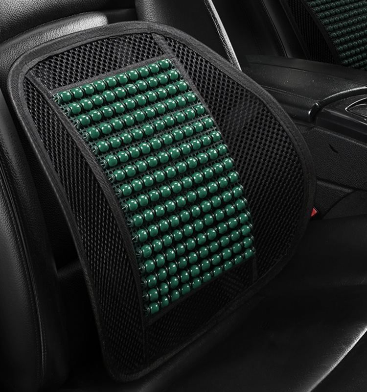 Summer Wooden Bead Cushion Car Seat Cushion Lumbar Support Ventilated Breathable Massage Waist Support Office Seat Back Cushion Lumbar Cushion