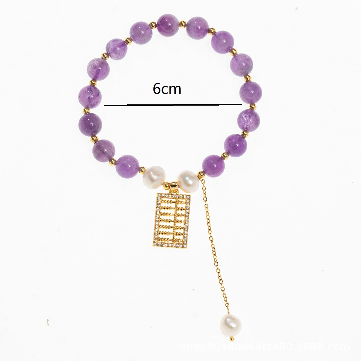 Brazalete de piedra natural amatista, brazalete de perlas de agua dulce chapado en oro real de cobre de 18 quilates, accesorios de piedra amista, joyas de alta calidad