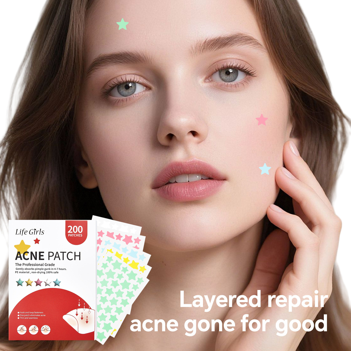Life Girl Star Acne Paste Pro-Pel Skin Breathable Skin Acne Limpie Acne suave Acne Cross-Border Herramientas de belleza