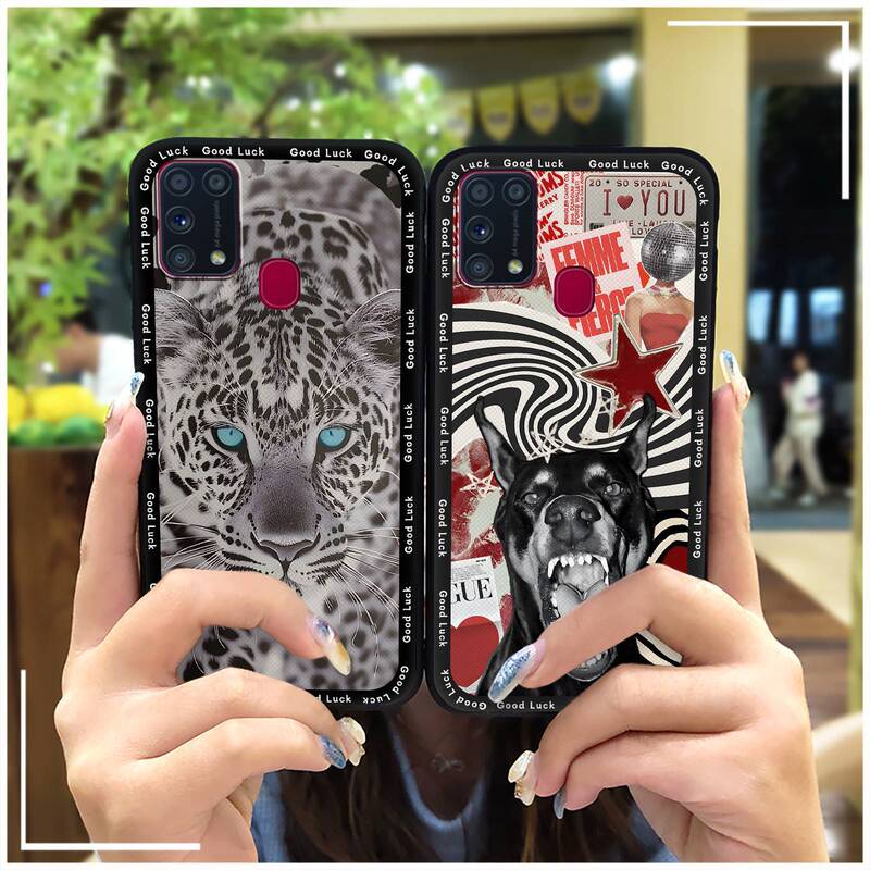 Suitable for Samsung Mobile Phone Cases, Simple and Luxurious Cartoon Digital Youth Couple, Cute and Funny Soft Shell with Full Edge