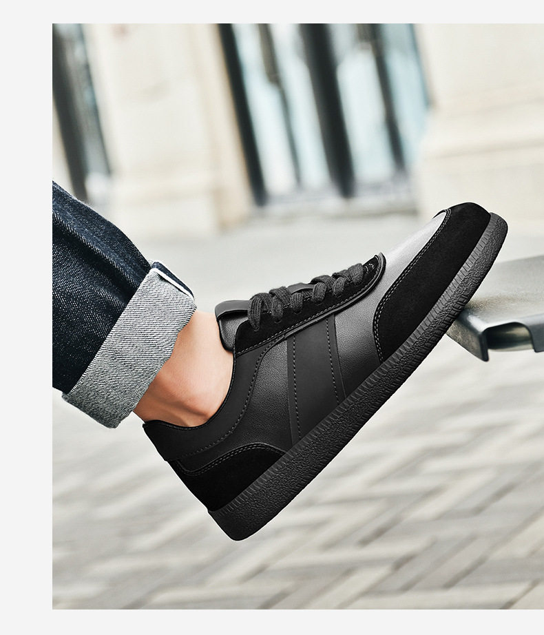 Giày sneaker nam cổ thấp đế bằng thoáng khí kiểu mới — 9157 màu đen, 9157 trắng xanh lá chi tiết 20
