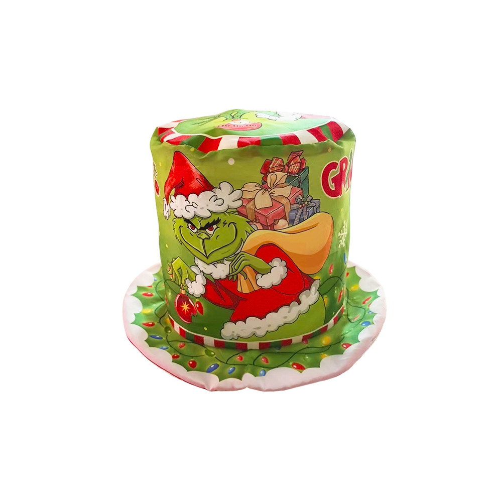 Nuevo sombrero de Navidad transfronterizo de EE.UU. Tío Sam sombrero navideño accesorios de decoración de dibujos animados para niños sombrero alto sombrero superior image 12