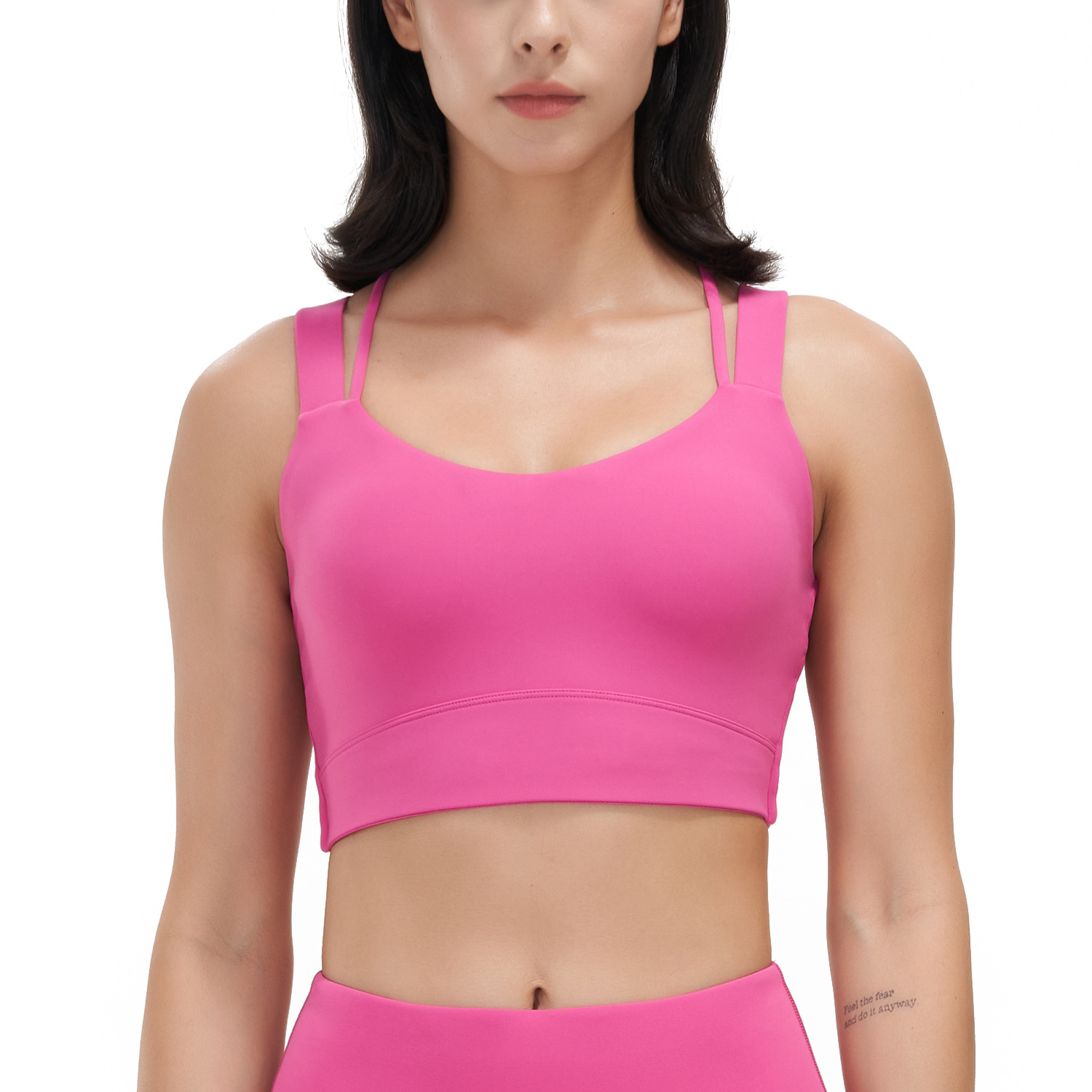 2022 Europa y América Nueva Lycra ropa interior deportiva a prueba de golpes de alta resistencia anti-flacidez yoga belleza espalda amplia correa de hombro sujetador