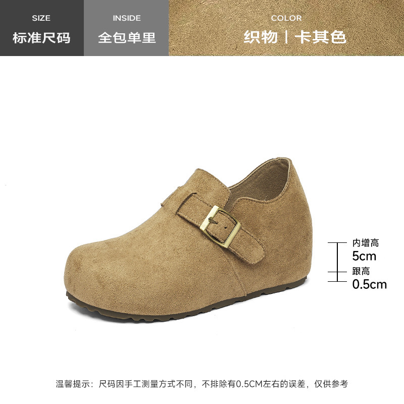 Augu Lion Deng Xiaoping Boccan zapatos mujeres 2025 nuevos zapatos de invierno de tacones altos con una base gruesa de lana todo incluido un zapato de algodón