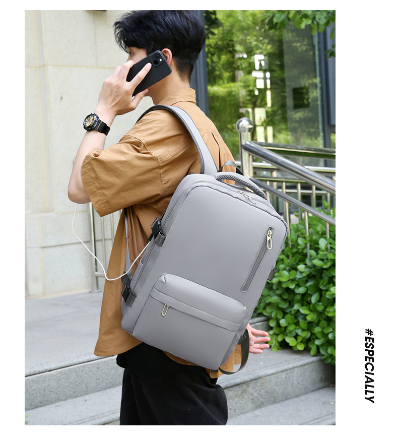 New Business Travel Large Capacity USB Interface Backpack Computer Bag_voghion.com