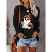 S 74352 Halloween Print Crew Hoodie ��ʥӡ��Բ�����¿羳