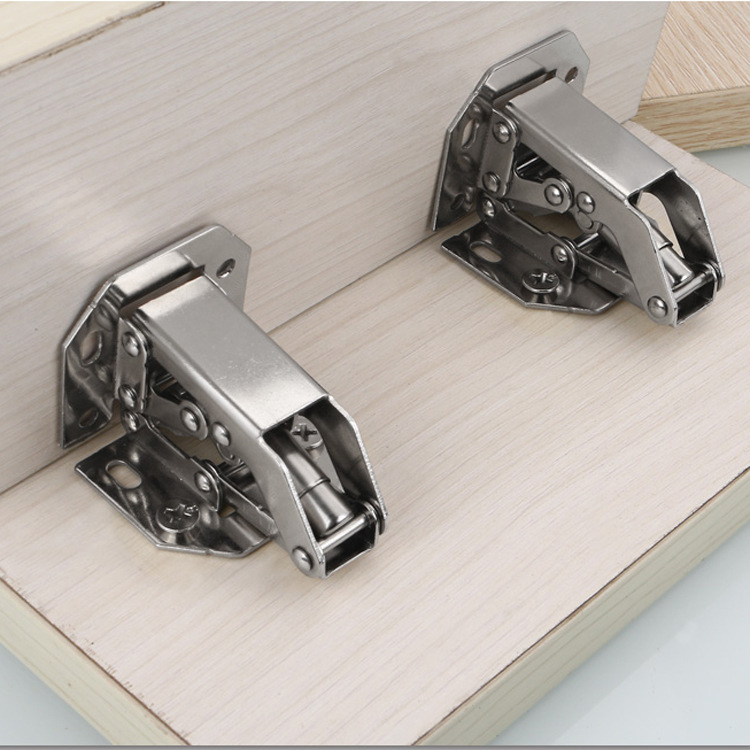 Bisagra sin orificios de montaje abierto 170 grados buffer de ángulo grande bisagra de amortiguación hidráulica Puerta de gabinete especial bisagra de puerta gruesa