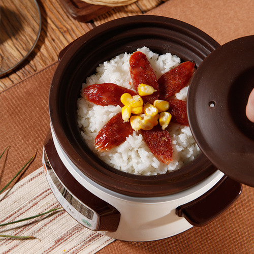 Casserole stew pot household high temperature resistant ceramic pot small plug-in electric soup pot clay pot rice casserole mini crock pot soup pot