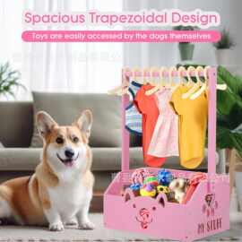 木制猫狗收纳箱家用宠物玩具收纳篮手提式婴儿用品整理箱
