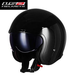 LS2 casco de la motocicleta retro medio casco Harley hombres y mujeres más tamaño motocicleta invierno medio cubierto cuatro estaciones pedal OF599
