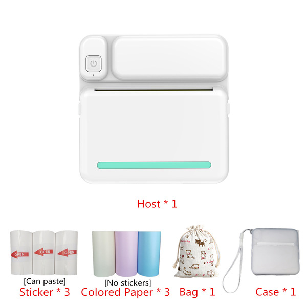 C19 Blue+3 volumes of color paper+3 rolls of non -dry glue+cloth bag+protective cover