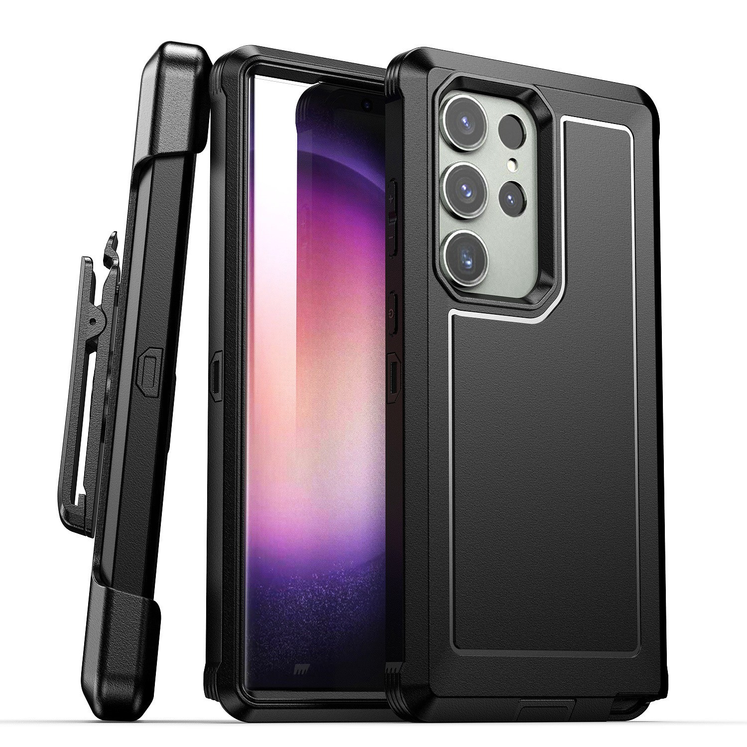 Three proof robot third-generation suitable for Samsung Ultra phone case S23 Pro back clip bracket 2-in-1_voghion.com