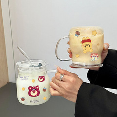 カップ女子高颜値グラス2025新泡果茶大容量耐熱ストローカップかわいいマグカップ