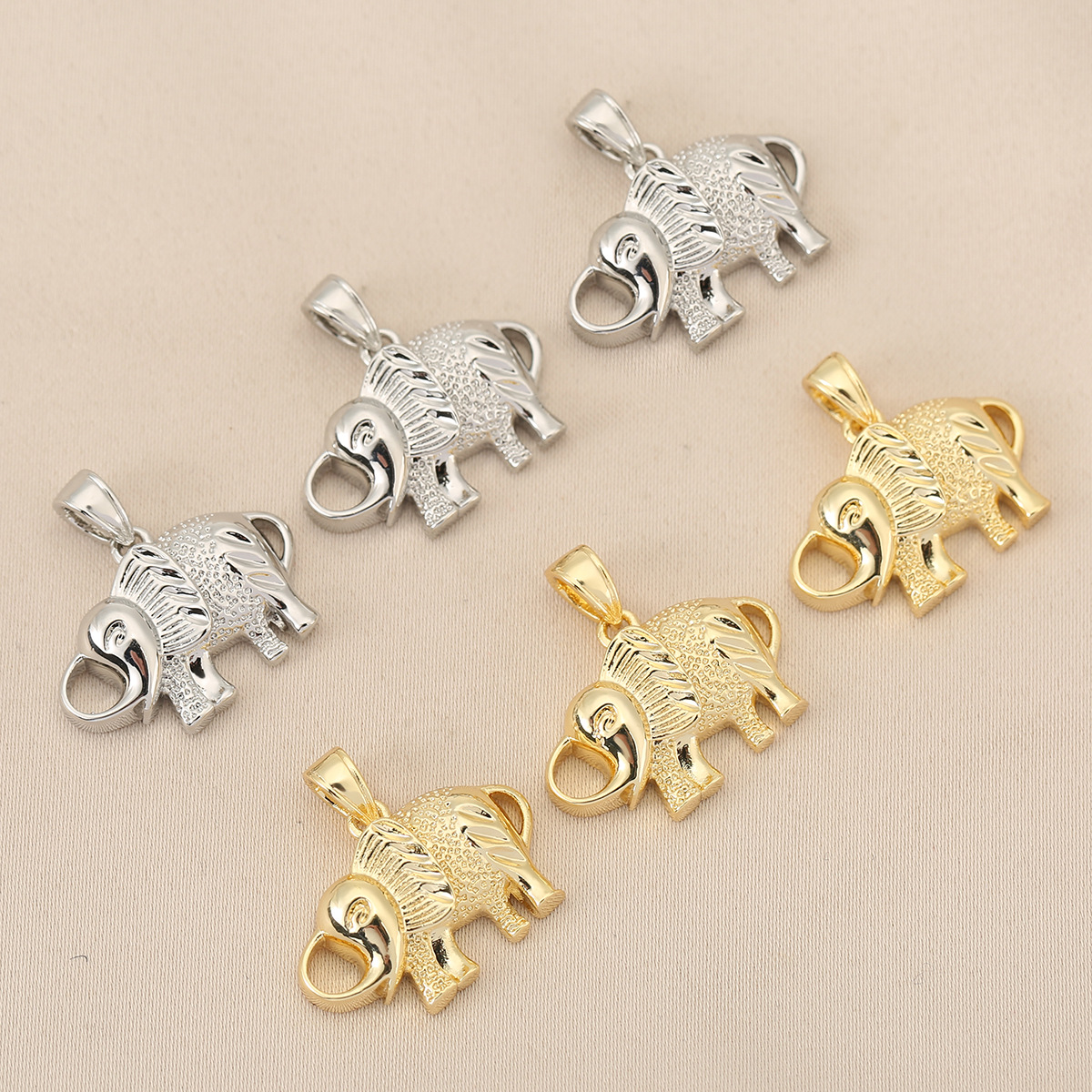 3g Weight Pendant Jewelry Making Type 1 Piece Copper Elephant Pendant