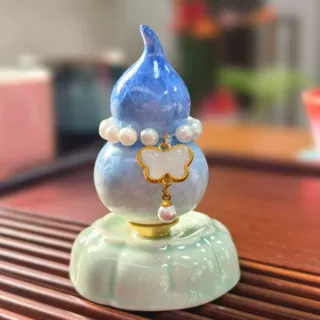 转转陶瓷窑变釉葫芦新中式如意吉祥高颜值摆件商务活动伴手礼送礼