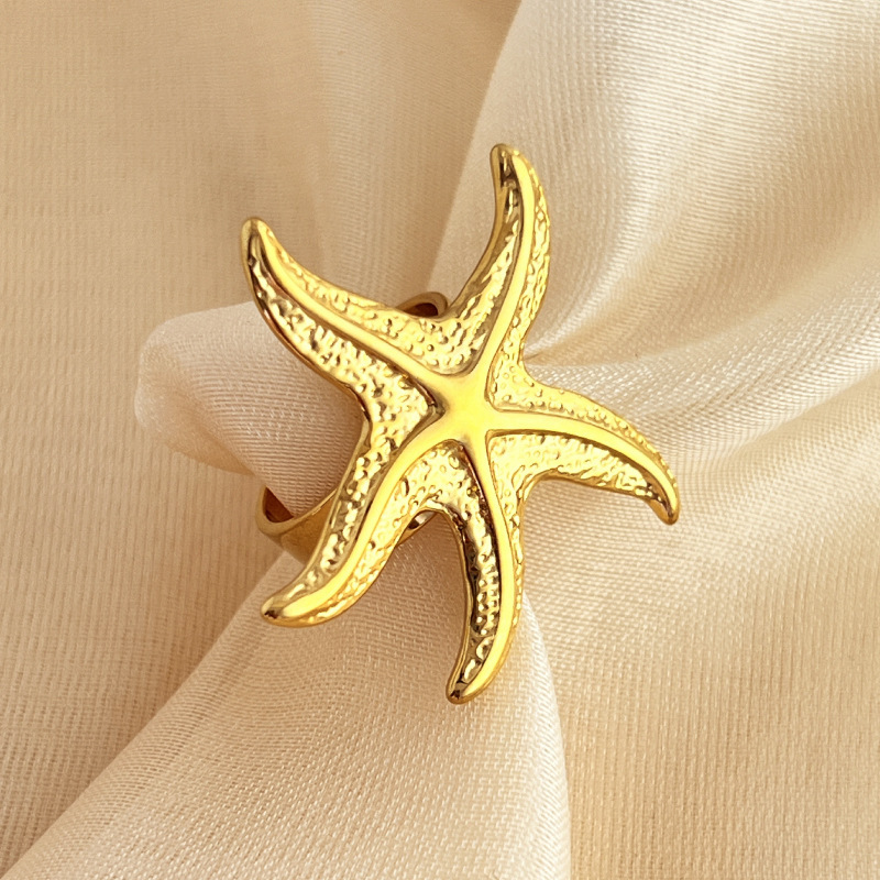 All Seasons Season Vacation Classic Style Starfish Alloy Plating Women's Rings