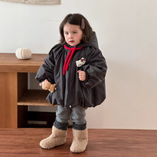 【11.11新品包邮】儿童服装2025冬季小宝宝连帽棉衣外套女童套装
